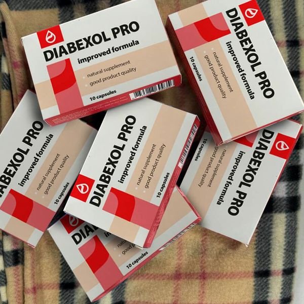 Scatole bianche e rosse di Diabexol Pro da 10 capsule