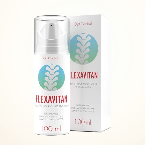 Flacone airless bianco di Flexavitan da 100 ml con la sua scatola