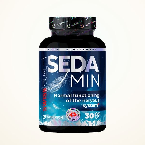 Flacone scuro di Sedamin da 30 capsule